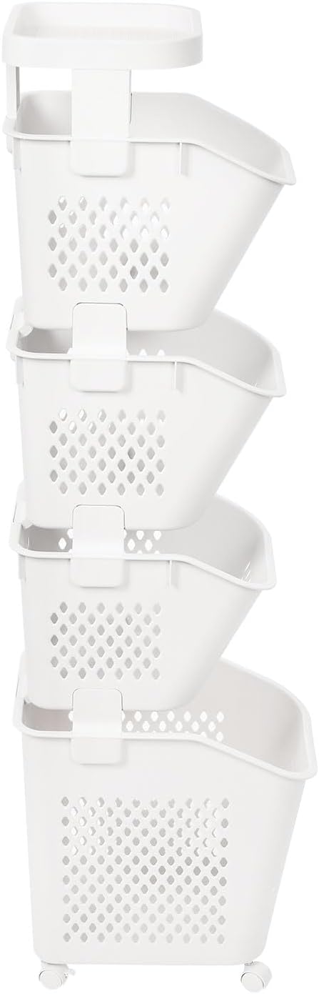4-Tier Laundry Basket Holder, Utility Laundry Basket - Image 7