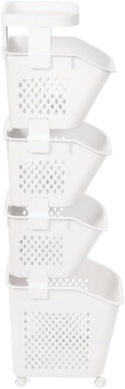 4-Tier Laundry Basket Holder, Utility Laundry Basket - Image 7