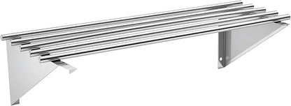 Gisafai 14×36 Inch Premium 201 Stainless Steel Tubular Wall Shelf, Commercial by Gisafai