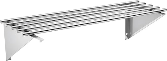 Gisafai 14×36 Inch Premium 201 Stainless Steel Tubular Wall Shelf, Commercial by Gisafai