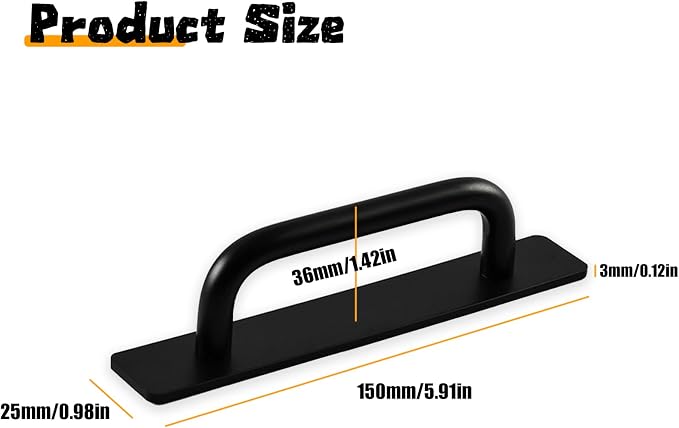 2-Pack Self-Stick Sliding Screen Door Pull Handles - Image 2