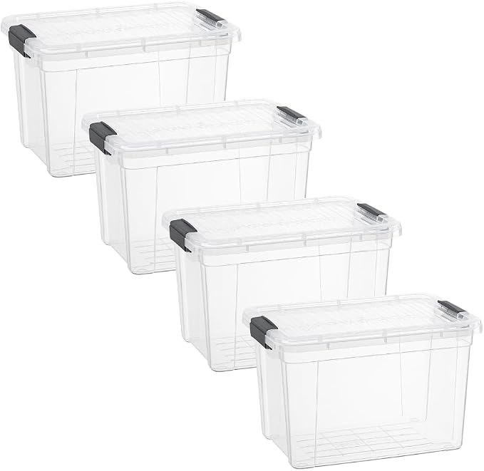 Superio Clear Storage Box with Lid, 2.5 Quart Plastic Container Bins - Image 2