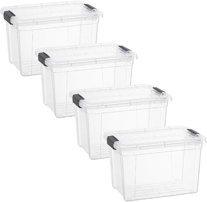 Superio Clear Storage Box with Lid, 2.5 Quart Plastic Container Bins - Image 2