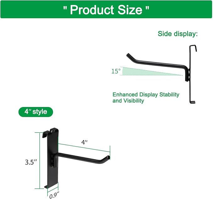 4 Inch Gridwall Hooks, Grid Panel Hanging Hooks - Image 2
