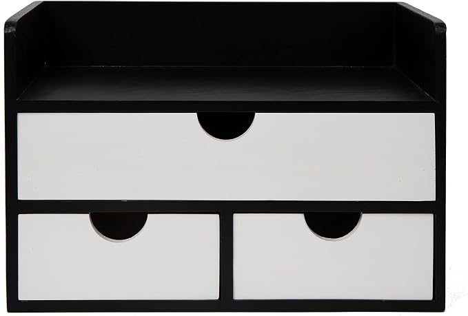 Rustic Distressed white 3-Tier Wood Desk Organizer - Image 6