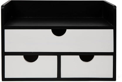 Rustic Distressed white 3-Tier Wood Desk Organizer - Image 6