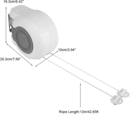 Durable Wall Mounted Retractable Clothes Line Washing Line Indoor Outdoor - Image 3