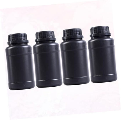 ULTECHNOVO 4pcs Black Plastic Storage Bottles Hdpe Light- Containers - Image 8