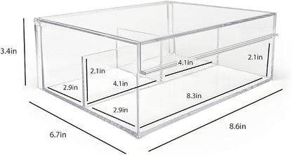 Isaac Jacobs 3-Compartment Clear Acrylic Organizer - Image 3