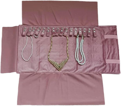 Portable Jewelry Organizers and Storage Travel Holder Necklace Roll - Image 2
