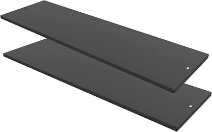 HOMSPARK Cabinets Fit Only, 2 Pieces Black Metal Laminate Shelving, Only by HOMSPARK
