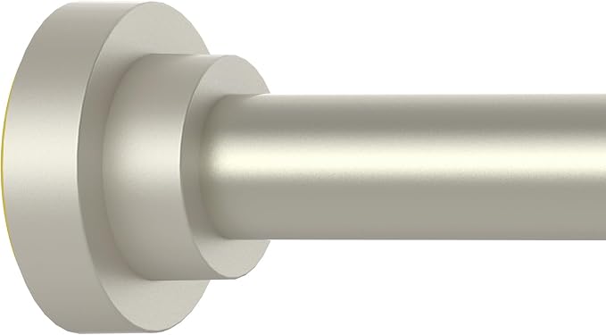 Thestoa Brushed Nickel Shower Curtain Rod Adjustable 43-66 inch, Anti-Rust by Thestoa
