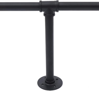Industrial Pipe Clothes Rack Wall Mounted, 85.83 inches Heavy Duty Iron Pipe - Image 7