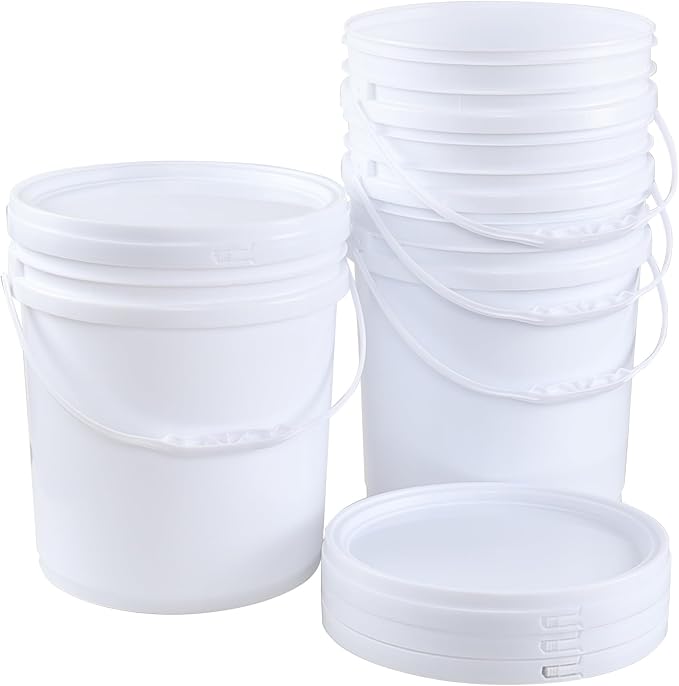 7 Gallon White Plastic Food Storage Bucket - Image 7