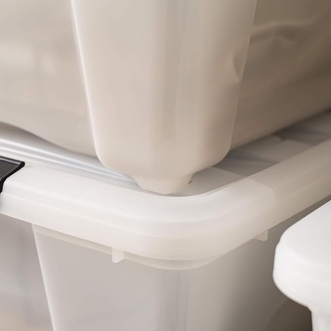 IRIS USA 54 Qt Stackable Plastic Storage Bins - Image 9