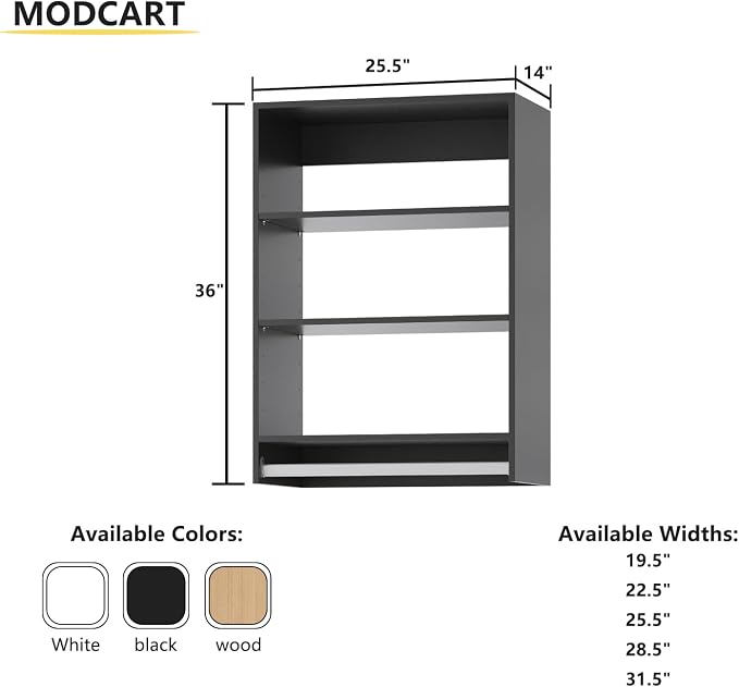 Medium Double Hanging Closet Unit, Modular Closet System, Wood Closet System - Image 3