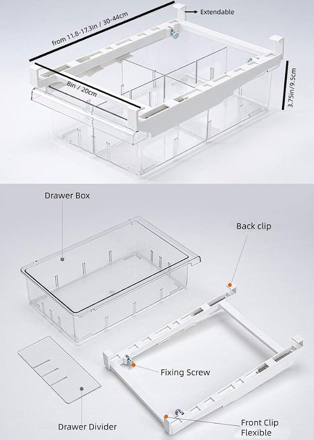 YekouMax Fridge Drawer Organizer, Refrigerator Organizer Bins, Pull Out - Image 5