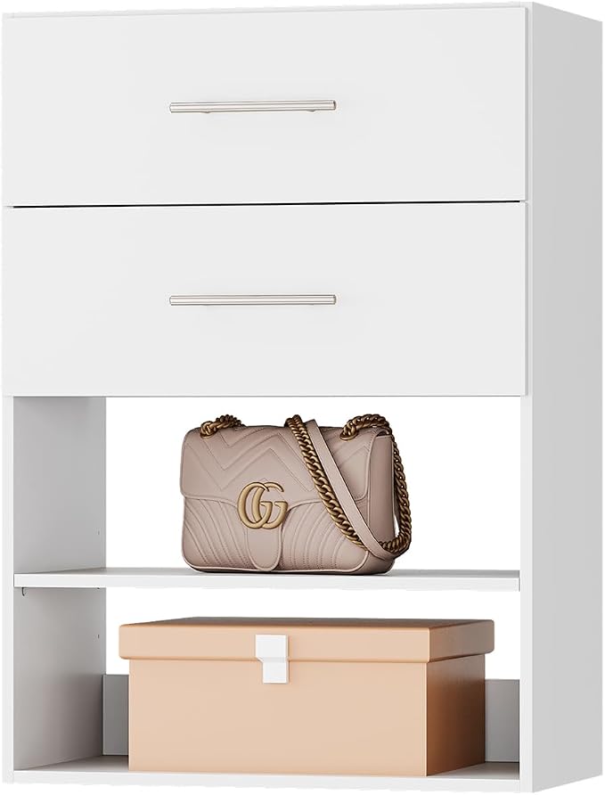 ROOMTEC 31.5" 2 Drawer Short Tower Closet Unit, Modular Closet System by ROOMTEC