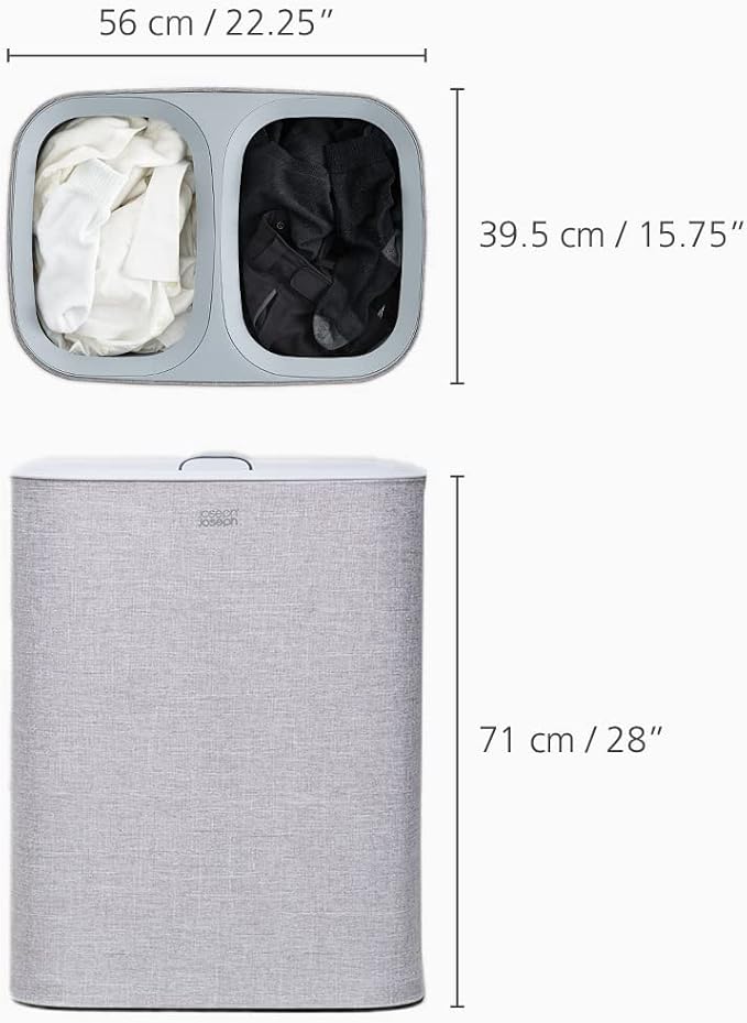 Joseph Joseph Tota 90 liter/23.8 gallon Laundry Hamper Separation Basket - Image 3