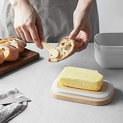 DOWAN Ceramic Butter Dish, Extra Large Butter Keeper - Image 5
