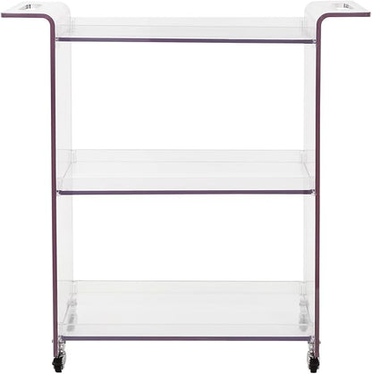 3-Drawer Rolling Storage Cart, Plastic Storage Organizer Rolling Cart - Image 7