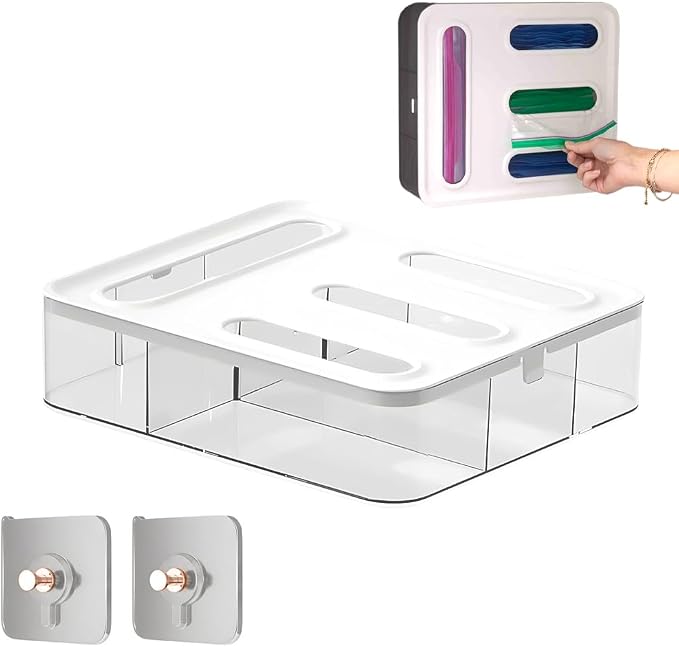 FALAH Food Storage Bag Organizer, 4 in 1 Plastic Bag Organizers by Falah