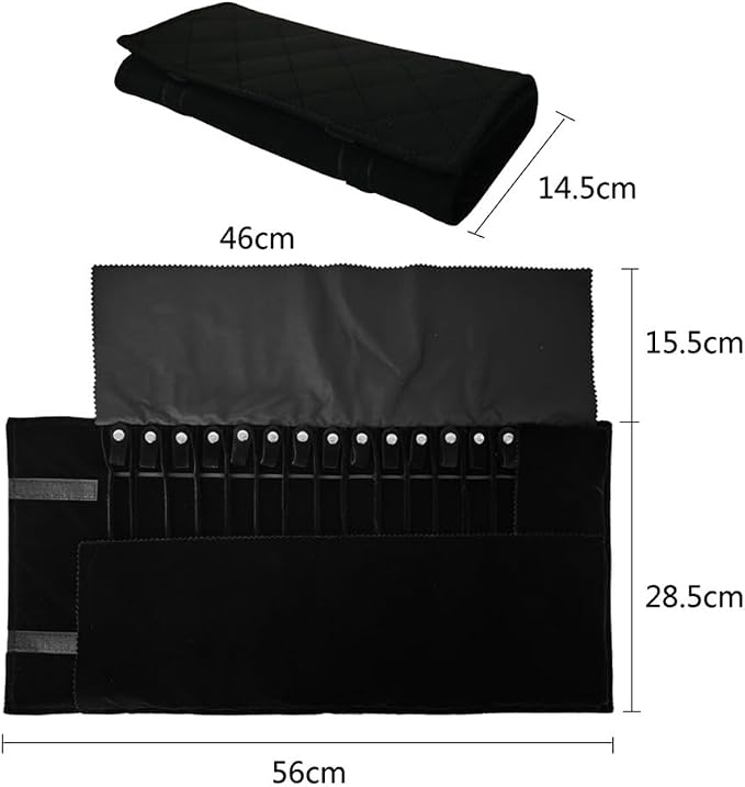 Portable Jewelry Roll Untangled Secure Necklace Travel Storage Bag Displays - Image 7