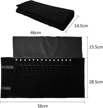 Portable Jewelry Roll Untangled Secure Necklace Travel Storage Bag Displays - Image 7