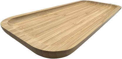 Wood Vanity Tray, Bathroom Counter Solid Bamboo Organizer, Toilet Tank Top by BEECOGIF2U