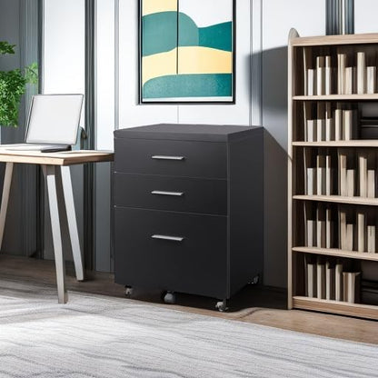 DEVAISE 3 Drawer File Cabinet for Home Office, Wood Under Desk Filing Cabinet - Image 6