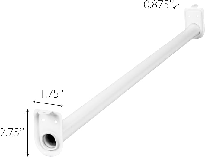 Adjustable Closet Rod, Steel 30 Inch to 48 Inch, 30 Pound Capacity - Image 4