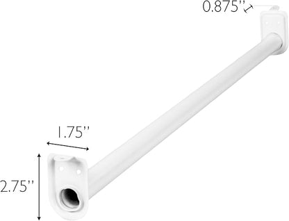 Adjustable Closet Rod, Steel 30 Inch to 48 Inch, 30 Pound Capacity - Image 4