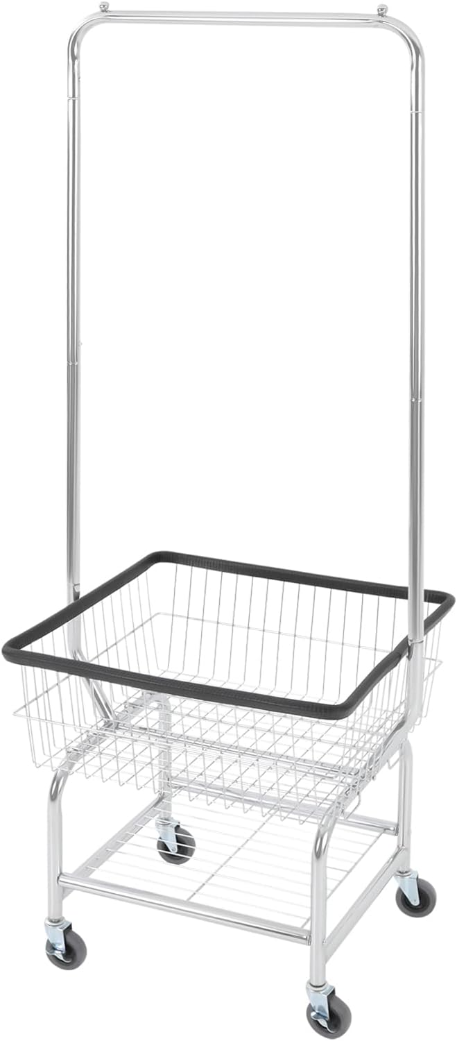 Heavy Duty Steel Wire Laundry Cart, Laundry Basket by TFCFL