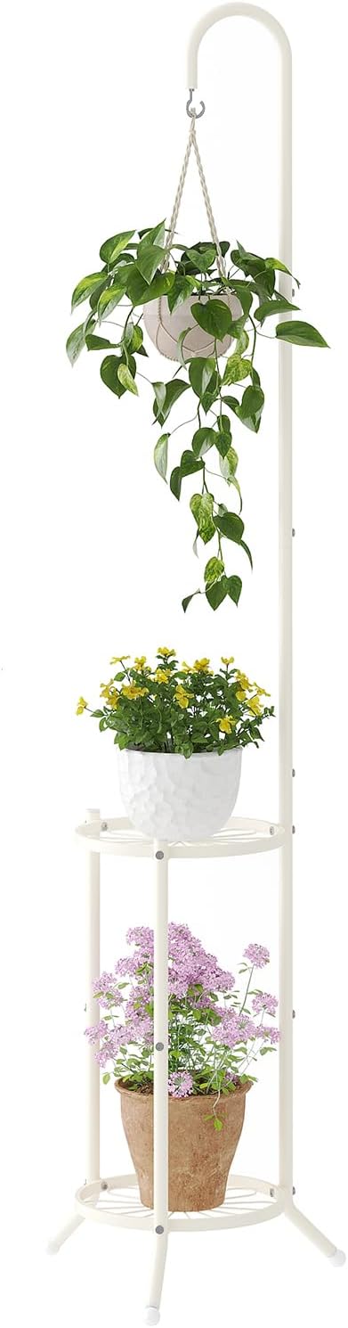 Hanging Plant Stand Indoor Outdoor, 2-Tier Plant Stand by Unknown