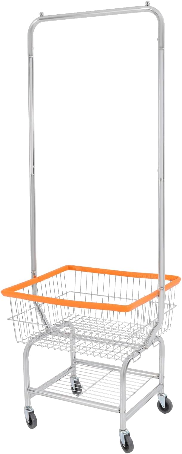 Laundry Cart, Steel Wire Laundry Cart, Laundry Basket by TFCFL