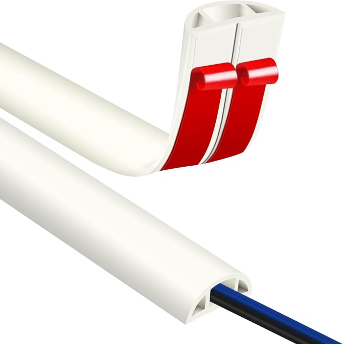 Floor Cord Covers for Wires 10FT Cable Hider Wire Cover Self Adhesive Cord by JAHOMFAI