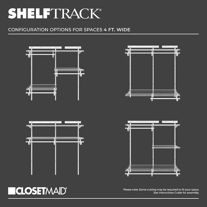 ClosetMaid ShelfTrack Wire Closet Organizer System, Adjustable from 4 to 6 Ft. - Image 6