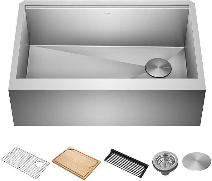 Kraus Kore 30-Inch Rounded Farmhouse Workstation by KRAUS