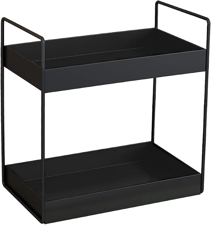 2 Tier Bathroom Counter Organizer, Vanity Storage Shelf, Stores Cosmetics by KINGBERWI