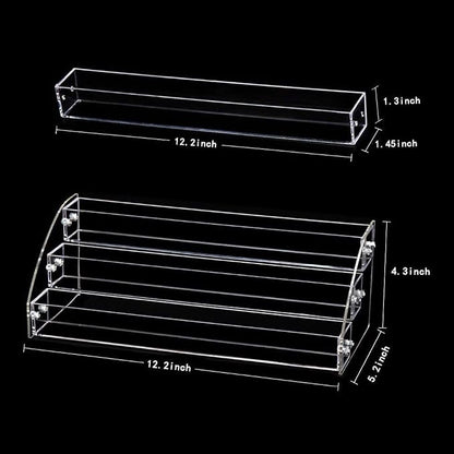 3 Tiers Acrylic Display Stands for Essential Oils Organizer Lipstick Nail - Image 2