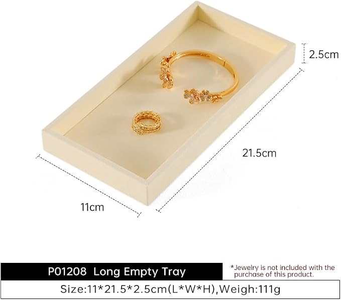 Dark Blue Jewelry Display Tray Ring Necklace Earring Bangle Organizer - Image 6