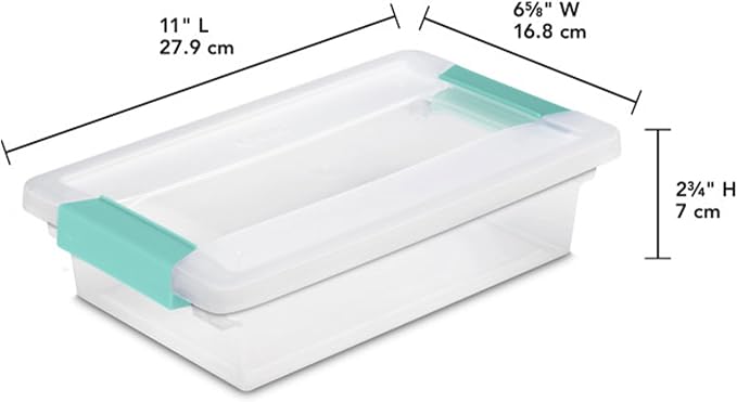 Sterilite Clip Box, Stackable Clear Plastic Bins- Small, Arts or Crafts Supplies - Image 3