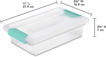 Sterilite Clip Box, Stackable Clear Plastic Bins- Small, Arts or Crafts Supplies - Image 3