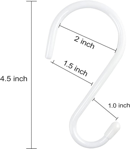 24 Pack 4-1/2 Inch White S Hooks - Image 2