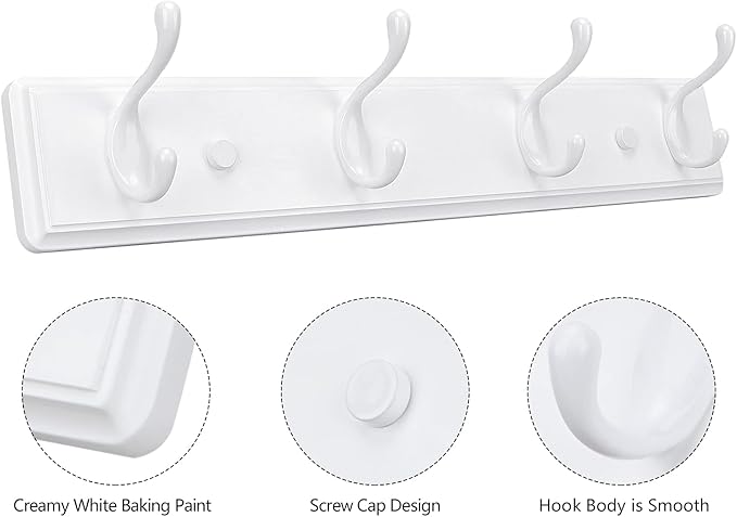 Wooden Coat Rack, Wall-Mounted Organizer - Image 5