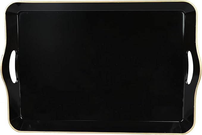 Spsyrine Large Black Serving Tray by Spsyrine