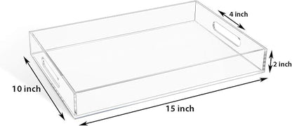 Clear Sturdy Acrylic Serving Tray - Image 2