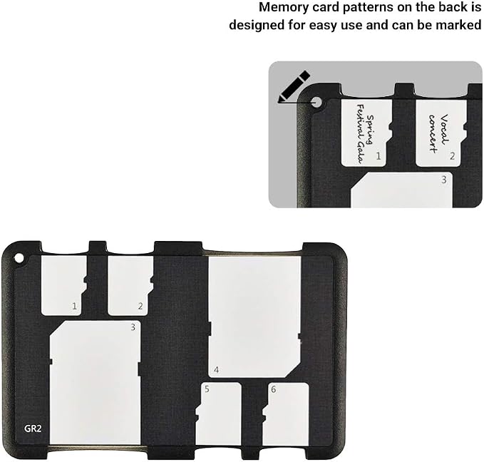 6 Slots SD Micro SD Card Case Storage Organizer, Lightweight Ultra-Thin Credit - Image 3