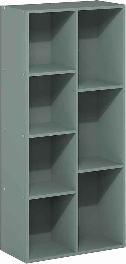 Furinno LUDER Book Shelf, 7-Cube Bookshelf, 9.4" x 19.5" x 41.7", - Image 5