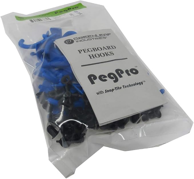 PegPro® J Hooks Kit for Standard “Wood Fiber” pegboard – Durable Plastic - Image 8